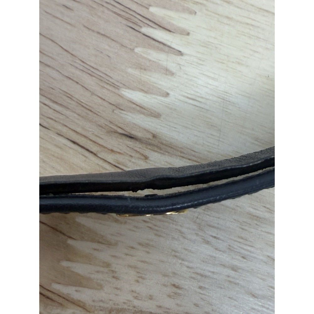 Authentic CHANEL Vintage 1996 Belt Leather Coco Mark/Black Belt Sz 65/26 CC Logo - Picture 10 of 16